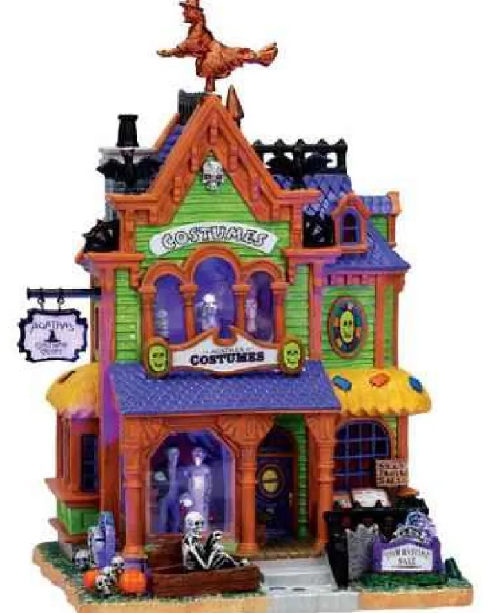 75494 - Agatha's Costume Crypt, With Adaptor (No Color Box) - Lemax Spooky Town Halloween Village Houses & Buildings