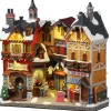 25869 - Alpine Winter Shops, Battery-Operated (4.5-Volt) - Lemax Christmas Village Facades
