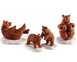 02943 - Bear Family Snow Day, Set Of 4 - Lemax Figurines