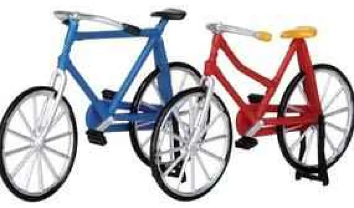 14377 - Bicycles, Set Of 2 (Self-Stand) - Lemax Christmas Village Misc. Accessories