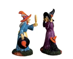 72490 - Black Cat Millinery, Set Of 2 - Lemax Spooky Town Figurines