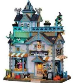 05005 - Black Cauldron Boo-Tique, With 4.5V Adaptor (No Color Box) - Lemax Spooky Town Houses