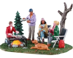 04728 - Camping Couples, Battery-Operated (4.5-Volt) - Lemax Table Pieces