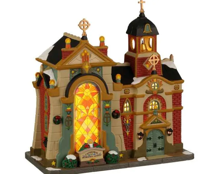 25877 - Cathedral Of Eternal Light - Lemax Caddington Village Christmas Houses & Buildings