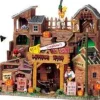 95802 - Chainsaw's Lumber Yard With 4.5V Adaptor - Lemax Spooky Town Halloween Village Houses & Buildings
