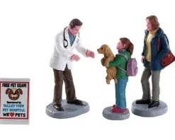 82578 - Charley The Vet, Set Of 4 - Lemax Figurines
