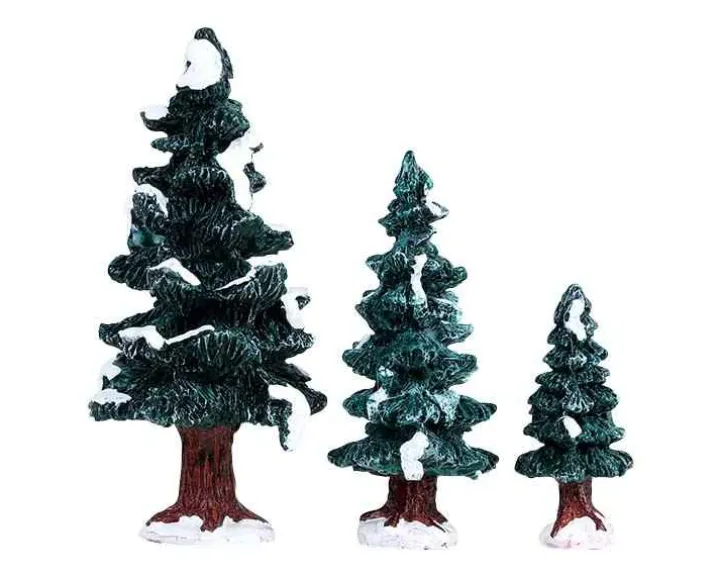 84407 - Christmas Evergreen Tree, Set Of 3 - Lemax Misc. Accessories