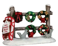 54942 - Christmas Wreaths 4 Sale - Lemax Misc. Accessories