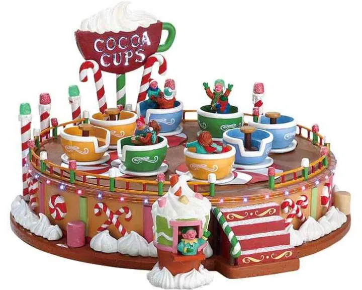 74222 - Cocoa Cups, Set Of 2, With 4.5V Adaptor - Lemax Sugar N Spice Accessories