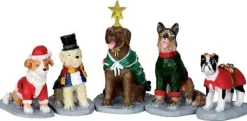 32126 - Costumed Canines, Set Of 5 - Lemax Christmas Village Figurines