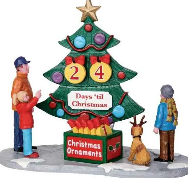 33011 - Countdown Tree, Set Of 7 - Lemax Christmas Village Table Pieces