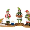 22137 - Crafty Elves, Set Of 3 - Lemax Christmas Village Figurines