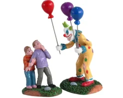 12009 - Creepy Balloon Seller, Set Of 2 - Lemax Spooky Town Figurines