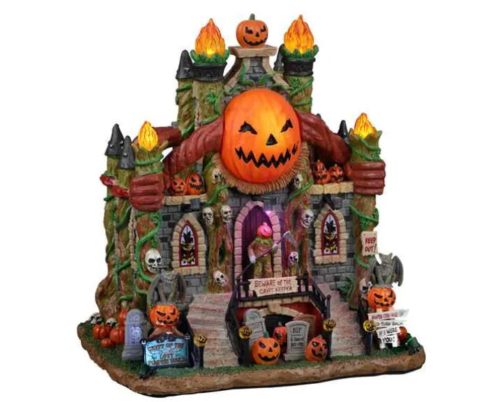 25841 - Crypt Of The Lost Pumpkin Souls, With 4.5-Volt Adaptor - Lemax Spooky Town Halloween Village Houses & Buildings