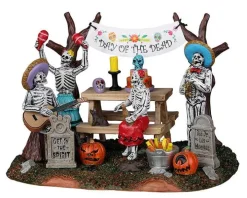 23583 - Day Of The Dead Party - Lemax Spooky Town Halloween Village Accessories