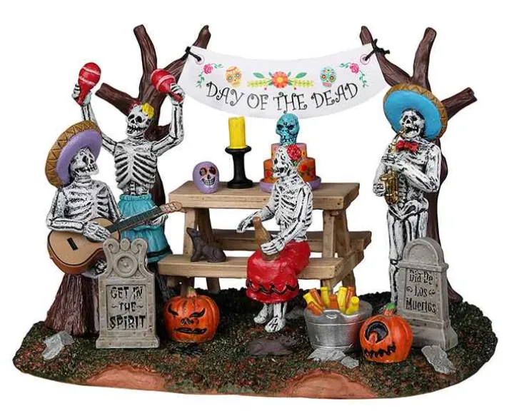 23583 - Day Of The Dead Party - Lemax Spooky Town Halloween Village Accessories