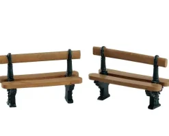 74235 - Double Seated Bench, Set Of 2 - Lemax Misc. Accessories
