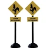 74238 - Elf Crossing Sign, Set Of 2 - Lemax Misc. Accessories