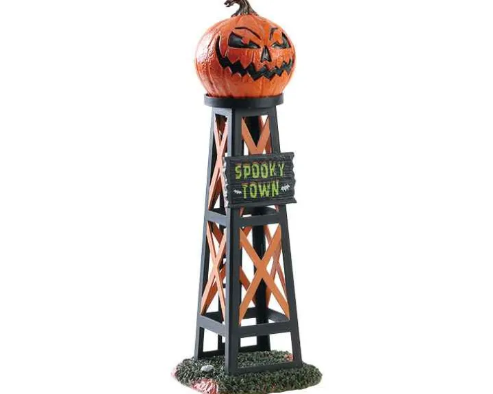83341 - Evil Pumpkin Water Tower - Lemax Spooky Town Accessories