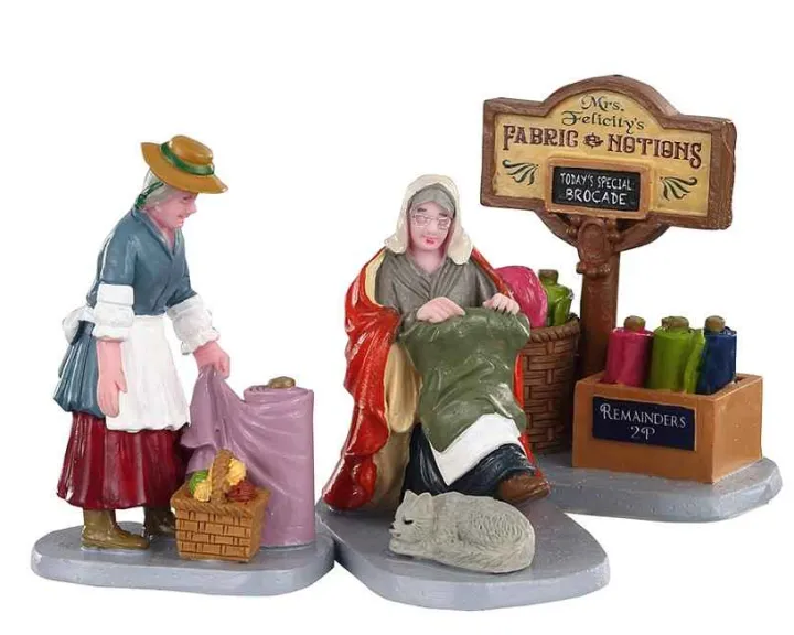 02951 - Fabric Vendor, Set Of 3 - Lemax Figurines