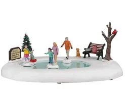 04715 - Family Skating Day, Battery-Operated (4.5-Volt) - Lemax Table Pieces