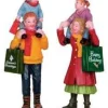22022 - Family Xmas Shopping - Lemax Christmas Village Figurines