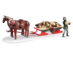 13559 - Firewood Delivery, Set Of 2 - Lemax Table Pieces