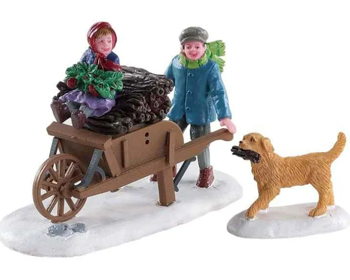 82596 - Gathering Kindling, Set Of 2 - Lemax Figurines