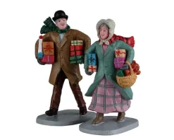 22143 - Gifts For The Grandchildren, Set Of 2 - Lemax Christmas Village Figurines