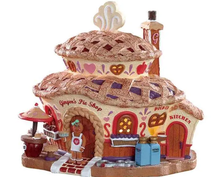 85437 - Ginger's Pie Shop, Battery-Operated (4.5-Volt) - Lemax Sugar N Spice Houses