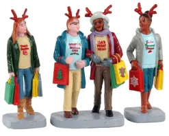 12026 - Girls Christmas Shopping Trip, Set Of 3 - Lemax Figurines