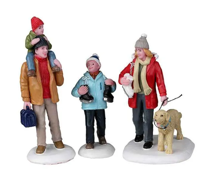 22129 - Going Skating, Set Of 3 - Lemax Christmas Village Figurines