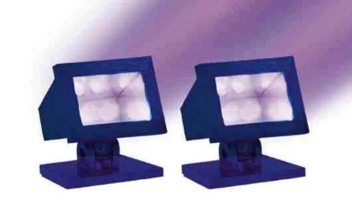 34974 - Halloween Purple Light, Set Of 2, Battery-Operated - Lemax Spooky Town Halloween Village Accessories