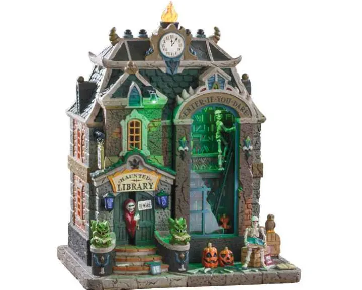 95441 - Haunted Library, With 4.5-Volt Adaptor - Lemax Spooky Town Houses