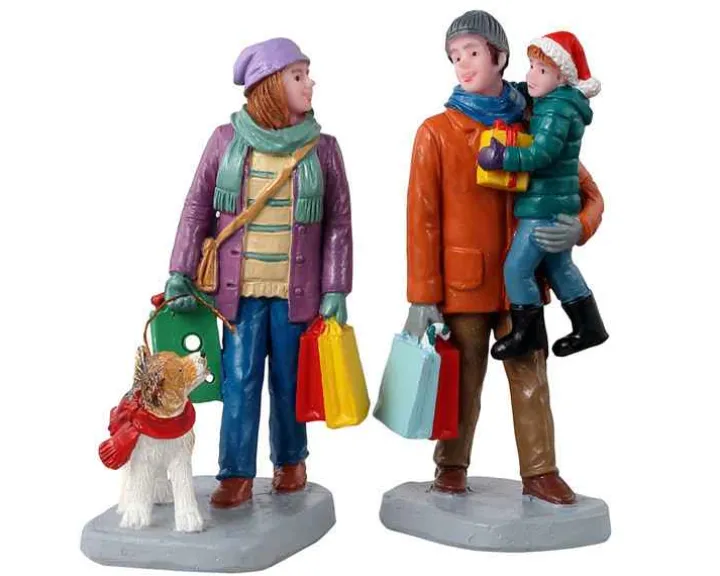 12016 - Holiday Shoppers, Set Of 2 - Lemax Figurines