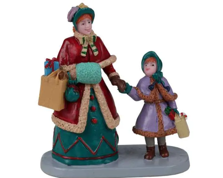 22142 - Holiday Shopping With Mum - Lemax Christmas Village Figurines