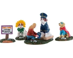 92731 - Howl-O-Ween Contest, Set Of 4 - Lemax Spooky Town Figurines