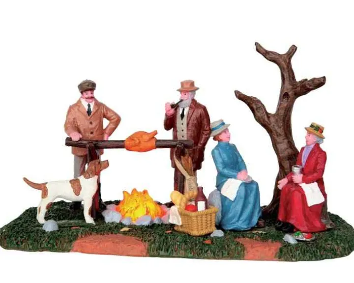54934 - Hunting Party Roast, Battery-Operated (4.5V) - Lemax Christmas Village Table Pieces