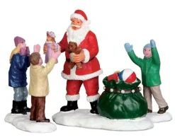 52318 - It's Santa!, Set Of 3 - Lemax Christmas Figurines