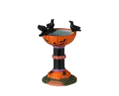 24943 - Jack-O-Lantern Birdbath - Lemax Spooky Town Halloween Village Accessories
