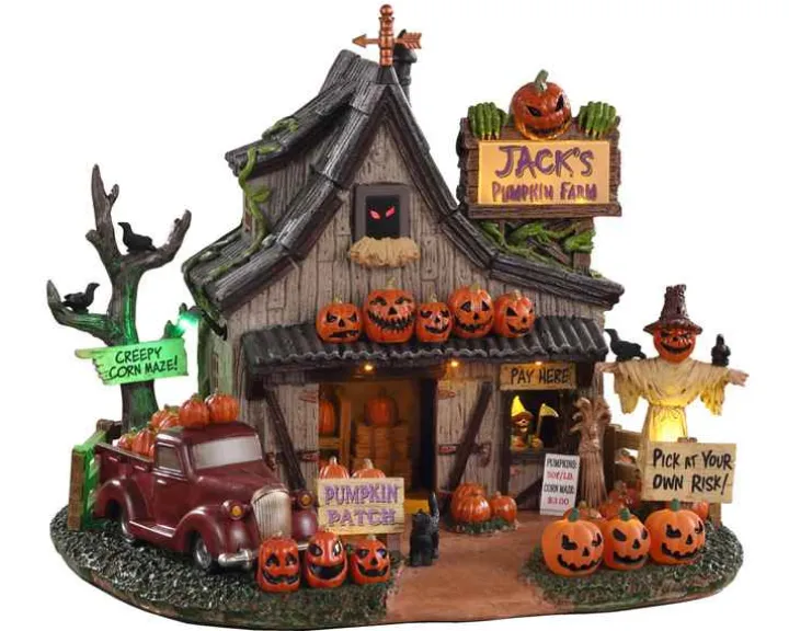 04716 - Jack's Pumpkin Farm, Battery-Operated (4.5V) - Lemax Spooky Town Accessories