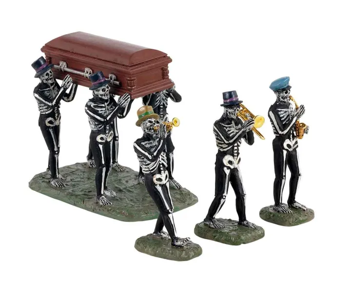 13554 - Jazz Funeral, Set Of 4 - Lemax Spooky Town Accessories