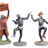 12044 - Jitterbones Dance Party, Set Of 3 - Lemax Spooky Town Halloween Village Figurines