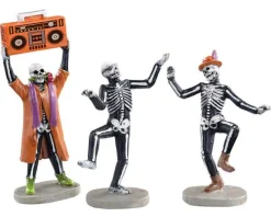 12044 - Jitterbones Dance Party, Set Of 3 - Lemax Spooky Town Halloween Village Figurines