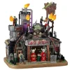 25842 - Last Ditch Gas & Salvage, With 4.5-Volt Adaptor - Lemax Spooky Town Halloween Village Houses & Buildings