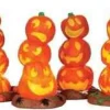34623 - Light Up Pumpkin Stack, Set Of 4, Battery-Operated (4.5V) - Lemax Spooky Town Halloween Village Accessories
