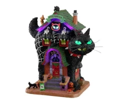 15730 - Meow Mansion, Battery-Operated (4.5-Volt) - Lemax Spooky Town Halloween Village Houses & Buildings