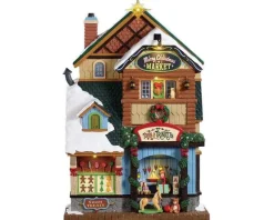 95471 - Merry Christmas Market, Battery-Operated (4.5-Volt) - Lemax Facades