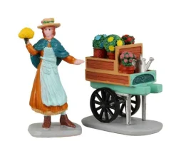 22117 - Merry's Garden Cart, Set Of 2 - Lemax Christmas Village Figurines