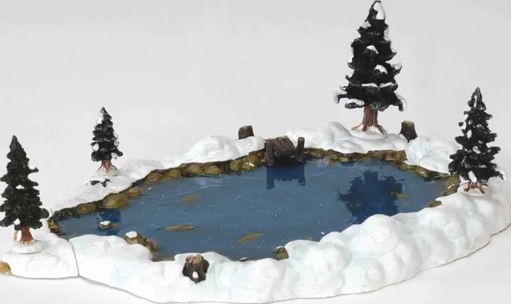 94387 - Mill Pond, Set Of 6 - Lemax Christmas Village Landscape Items